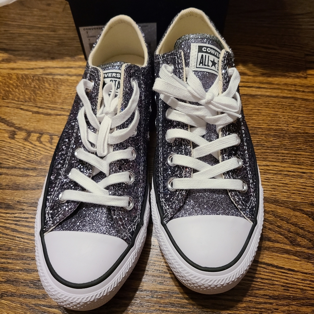 Womens Glittery Converse Size 7